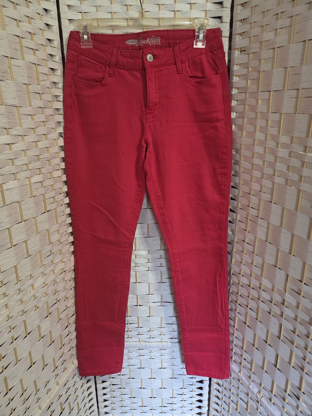 Old Navy Rock Star Red Skinny Jeans